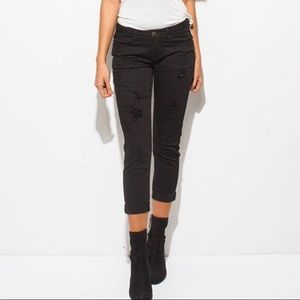 Mid Rise Ripped Boyfriend Jeans